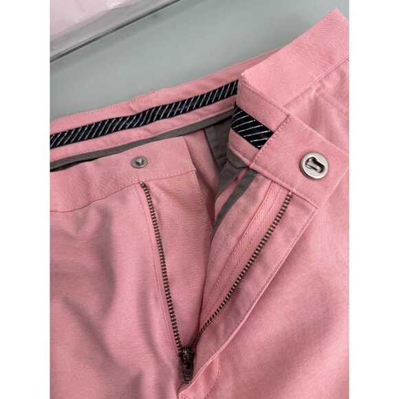 Bonobos Men Golf Shorts Pink Chino Performance Flat Front Stretch 32 10" Inseam - Picture 3 of 7